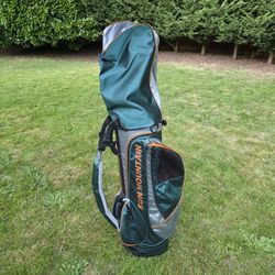 Sun Mountain Golf Stand Carry Bag Green Gray Orange Dual Strap Multiple Pockets