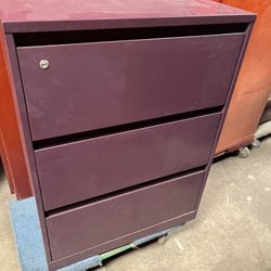 Purple Lateral Filing Cabinet 