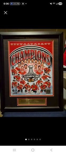 2015 Chicago Blackhawks Stanley Cup Champions Framed Photo