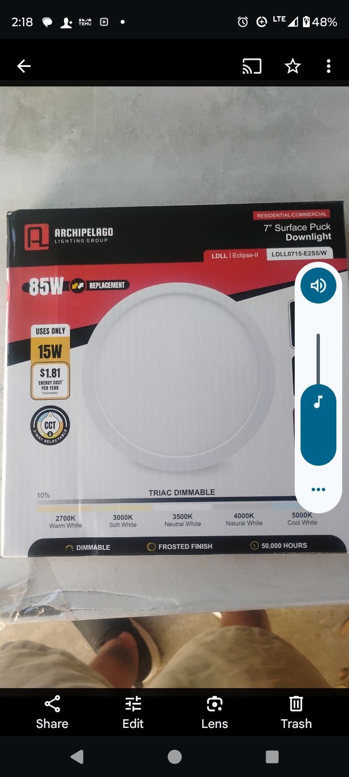 LED 7"Surface Puck Downlights