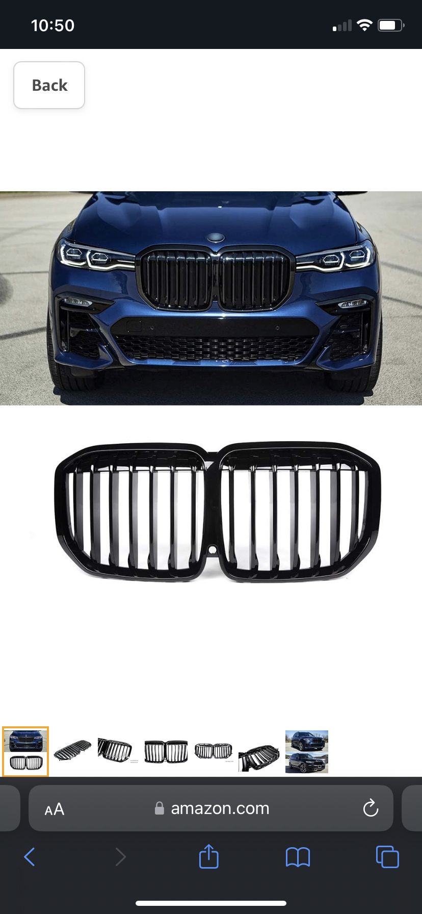 New - SNA Gloss Black G07 Grill, Front Kidney Grille BMW X7