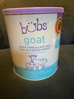 bubs infant formula with iron, goat milk based powder, 20 oz