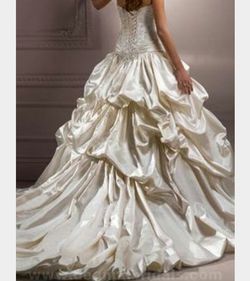 Beautiful wedding dress and flower girl dress