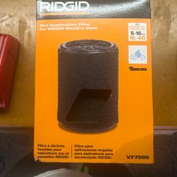 RIDGID Wet Application Filter FOR WET DRY SHOP VACS