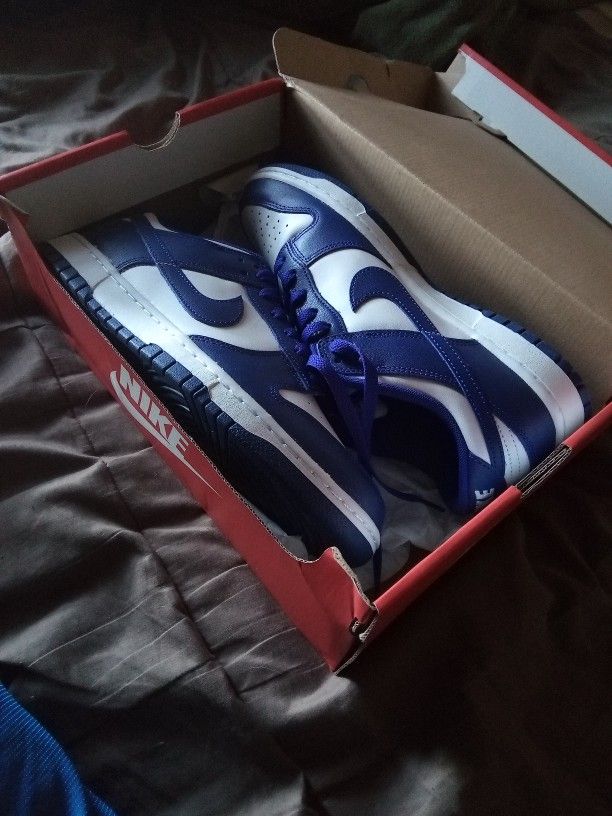 Nike Dunk Low Retro Size 10 Blue & White