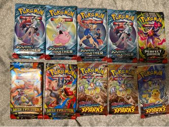 Pokemon mix booster packs (10 total)