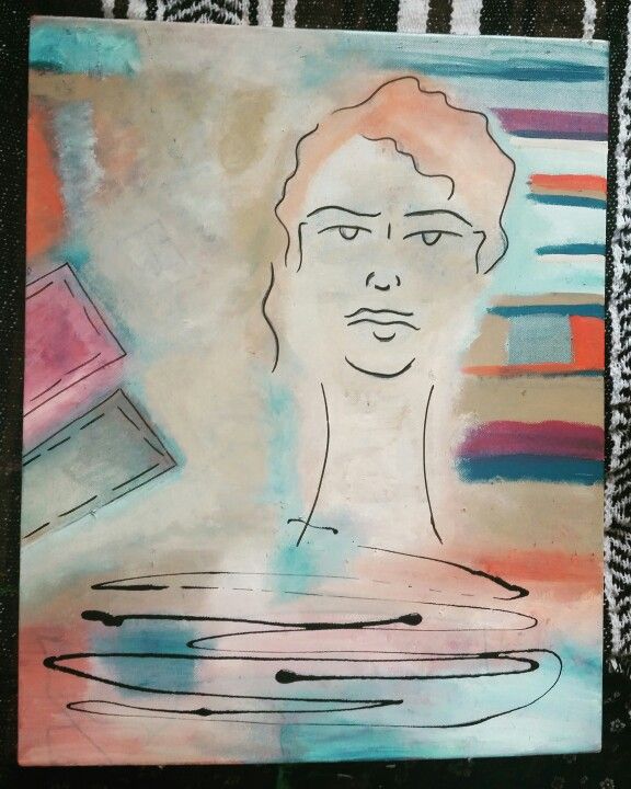 Abstract Painting on Canvas