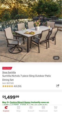 SunVilla Nichols 7-Piece Outdoor Patio Dining Set
