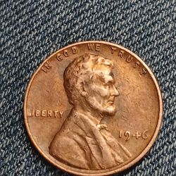 1946 NO Mint Mark (Philadelphia) Wheat Cent