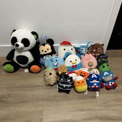 Bag of 19 Various Plushies