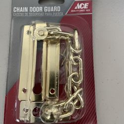 ACE 3-3/8" CHAIN DOOR GUARD, BRIGHT BRASS #(contact info removed) NEW