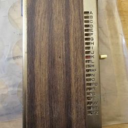 Vintage metal pop up address book