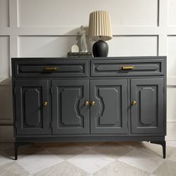 Stunning Gray Bernard Console / Buffet / Credenza / TV Stand