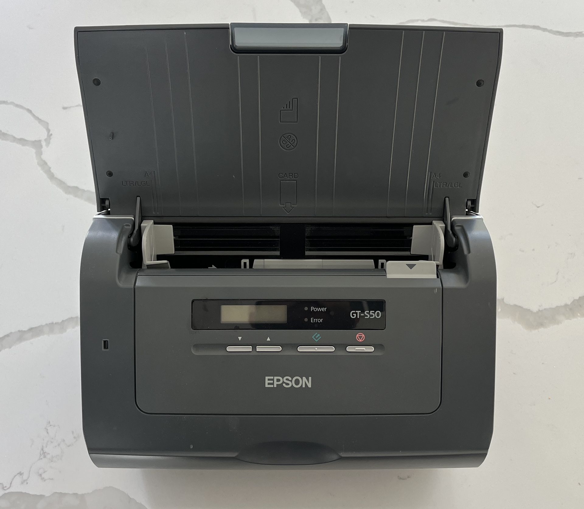Epson GT-S50 Color Document scanner w/ OEM Adapter and USB Cable TESTED