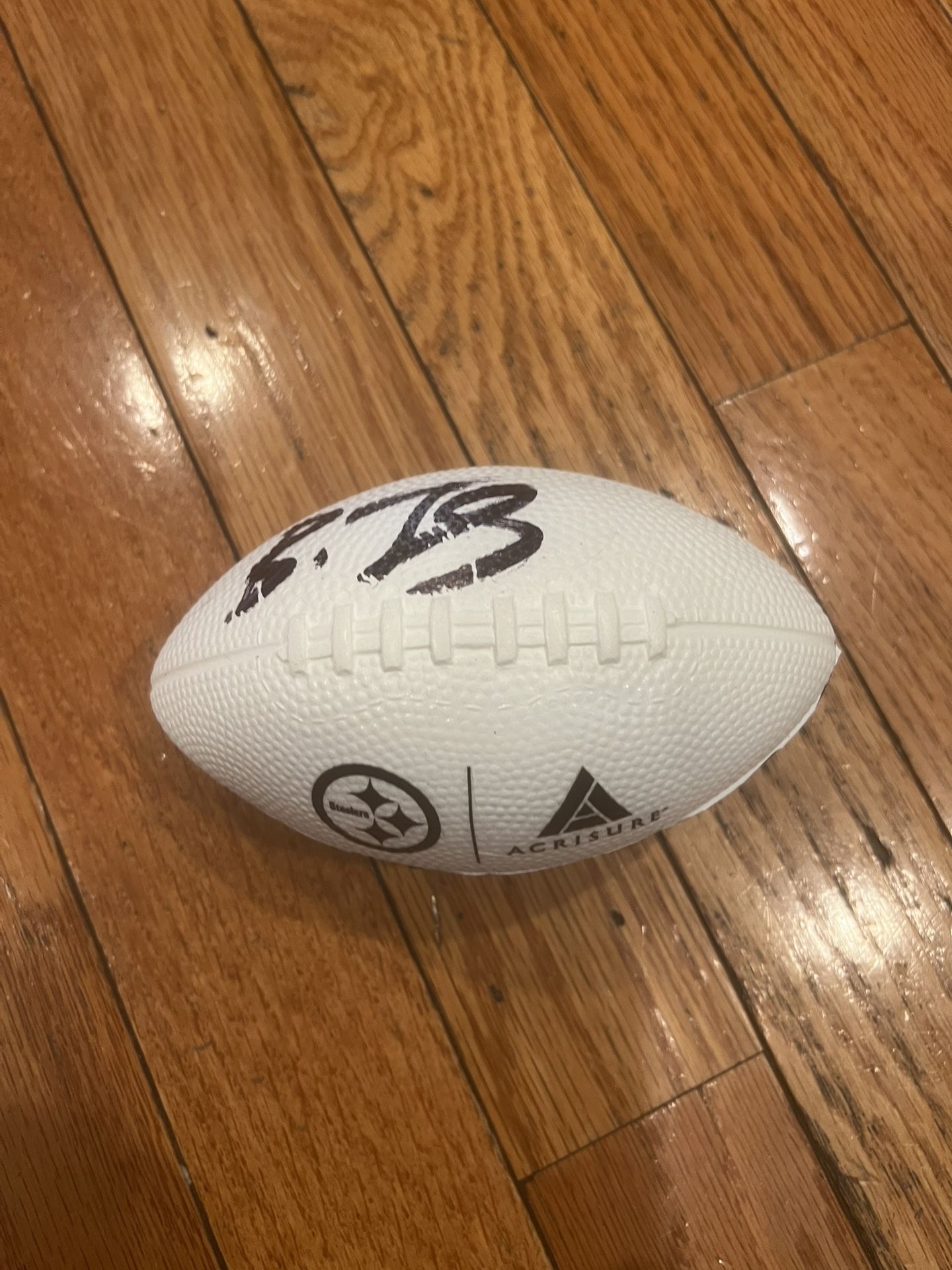 Broderick Jones signed Steelers Foam Football
