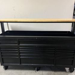 Husky 72” 18 Drawer Adjustable Top Tool Box
