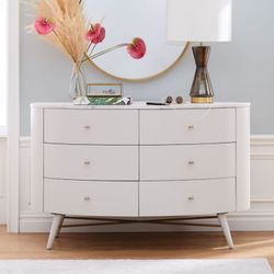 West Elm 6-Drawer Marble Dresser
