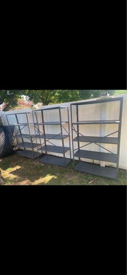 Metal shelves ask $45each