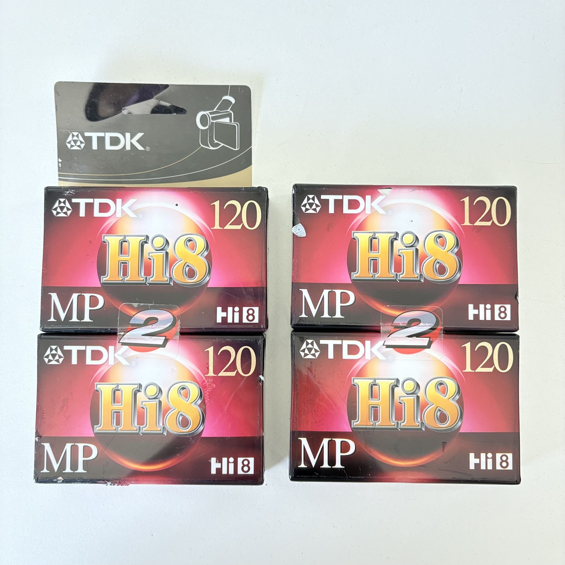TDK Hi8 MP120 P6-120H8MP Camcorder Videotapes Sealed - Lot of 4 Sealed New Hi8