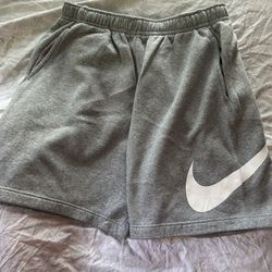 Grey/gray Nike Club Fleece Sweatshorts