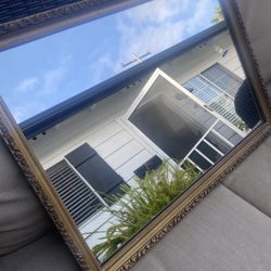 Antique gold Mirror, Vintage Gold Mirror, Retro, Boho 