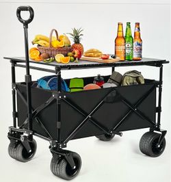 Collapsible Foldable Wagon Cart with Table