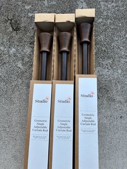 Wooden curtain rods