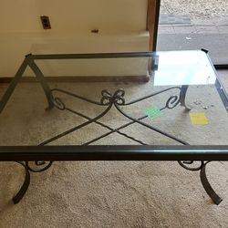 Glass Top Coffee table And End Table
