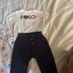 6-12m Polo Ralph Lauren Kids Tee and Pants Set and Romper