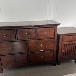 Solid Wood Dresser + Nightstand Set