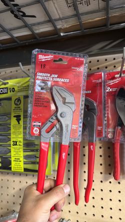 Shop Milwaukee 12 in. Dipped Grip Smooth Jaw Tongue & Groove Pliers