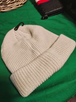 Cream Knit Beanie Hat- Keith Haring