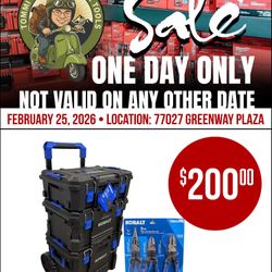 ONE DAY ONLY: Kobalt CaseStack Rolling Tool Box Tower & 3-Piece Pliers Set