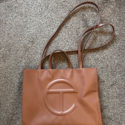 Brown Telfar Shopping Bag