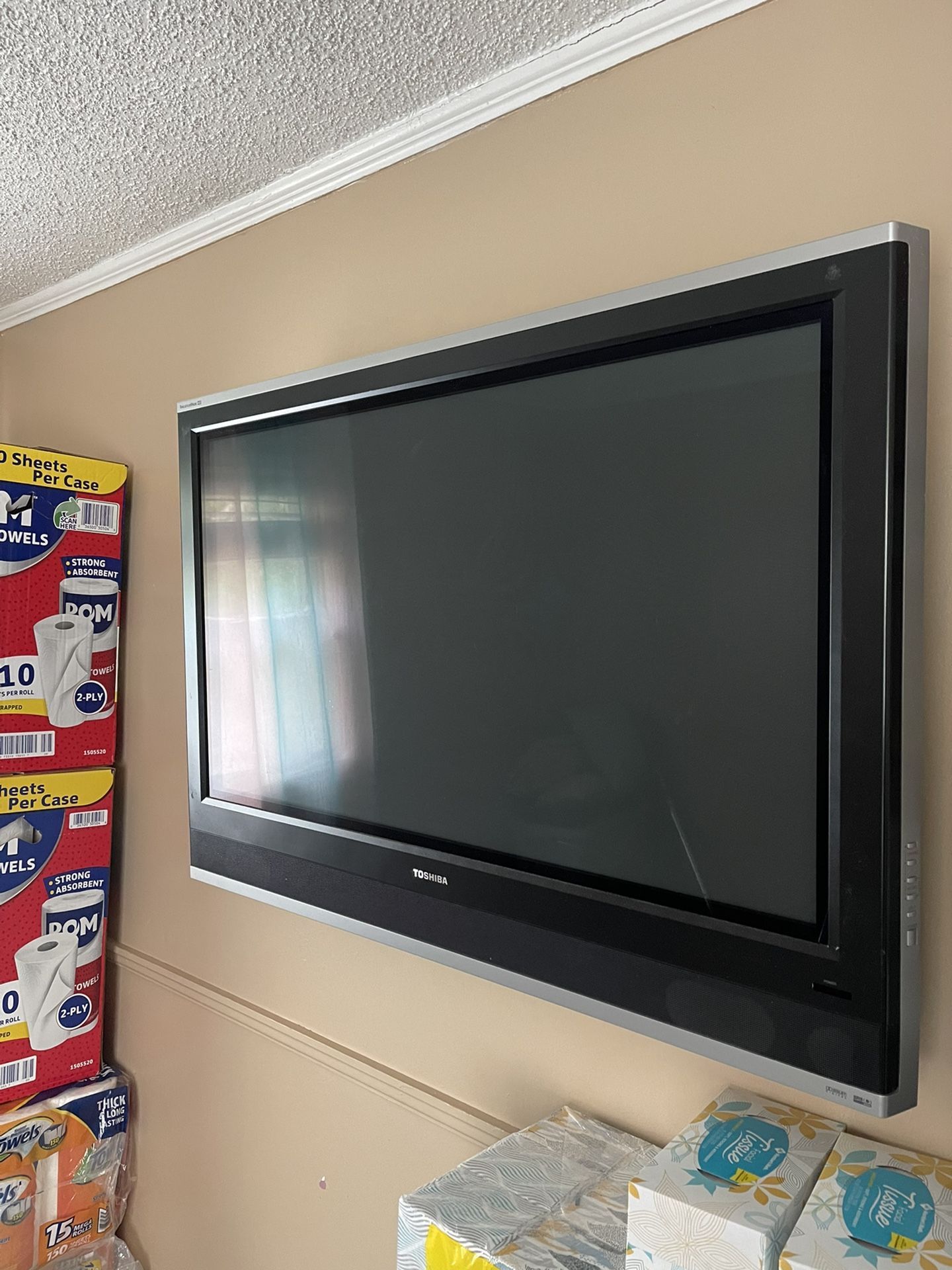 Toshiba 42” Plasma TV With Wall Mount and 10’ HDMI Cable