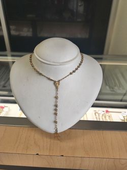 10k Gold rosary necklace 10.5 grams 22 Long layway available 10 %dwon if you interested please make sure you ask for Maribel thank you
