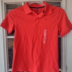 Boys Tommy Hilfiger orange shirt  size Large (New)