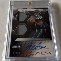 Panini Black Jalen Milroe Dual Patch Auto RPA /50