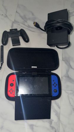 Nintendo switch with case and tv adapter