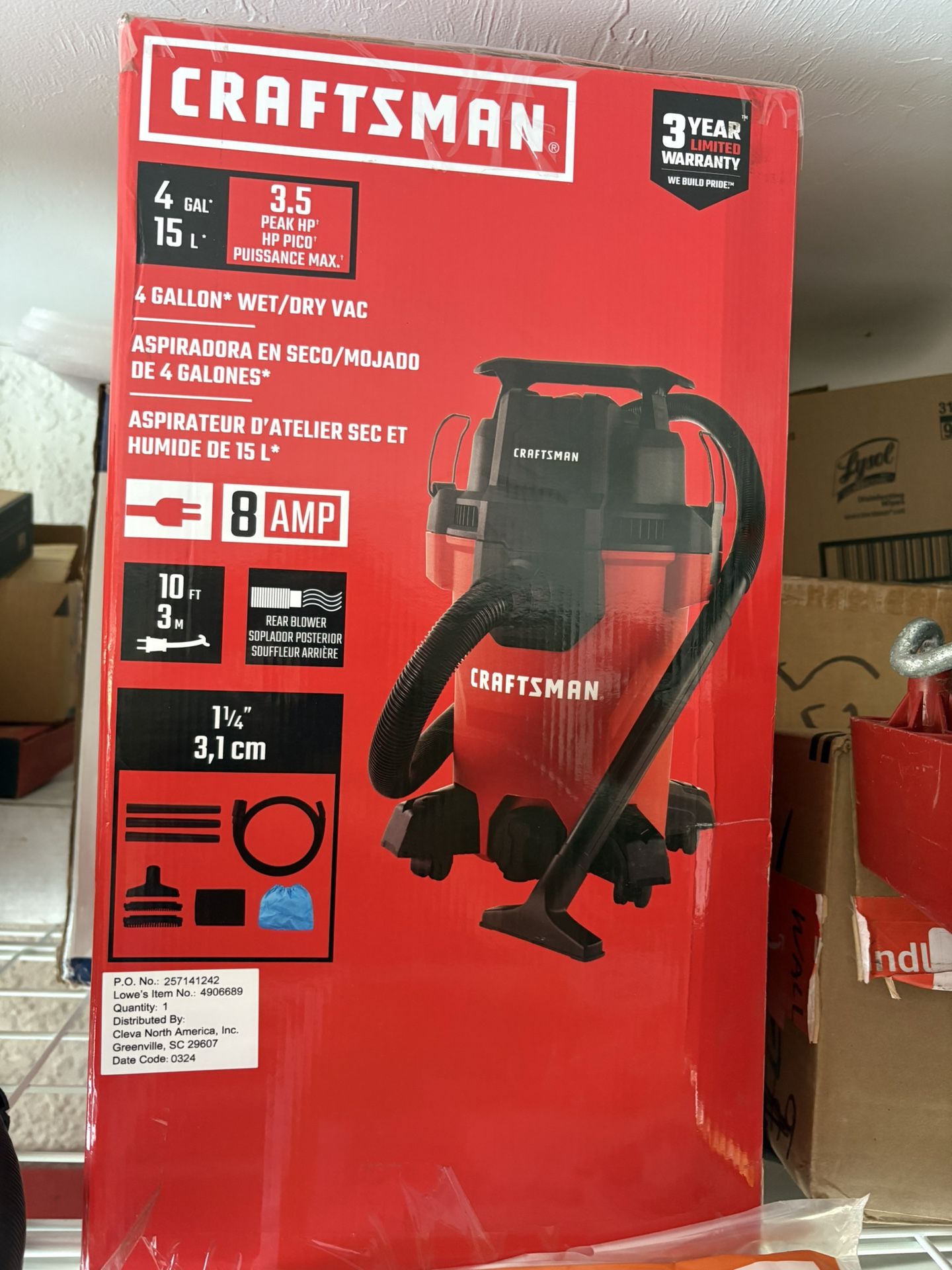 4 Gallon Shop Vac New