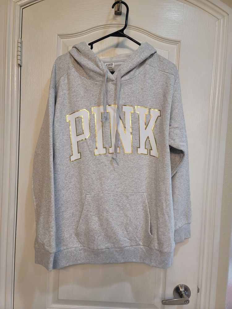 Grey PINK Hoodie-- NEW