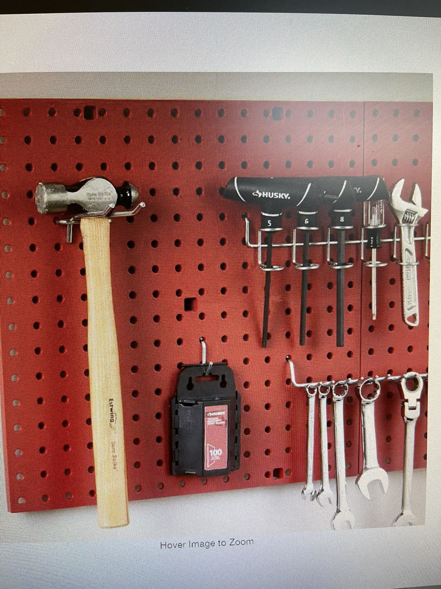 New 16”x16” Plastic Red Pegboard - 10 Pieces In Box