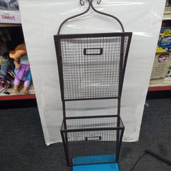 Metal Wall File & Magazine Rack 12x5x36"H