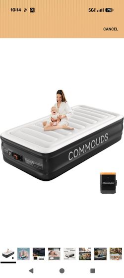 Twin Air Mattress with Built-in Battery Powered