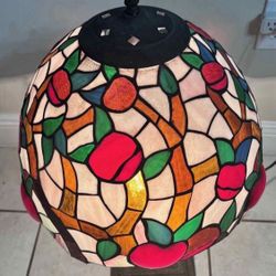 Antique Tiffany Style Lamp -Apple Tree