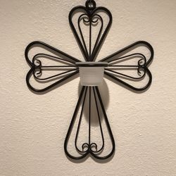Tea Lite Cross Candle Holder