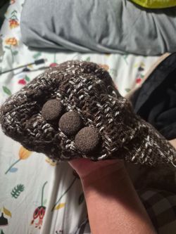 Brown newsboy cap