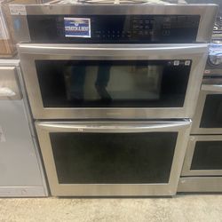 Samsung  NQ70T5511DS 30 Inch Microwave Combination Smart Wall Oven  Slight Ding/Dent with full warranty 