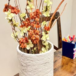 Cylindrical Textured Decorative Vase