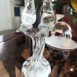Two glass birds
